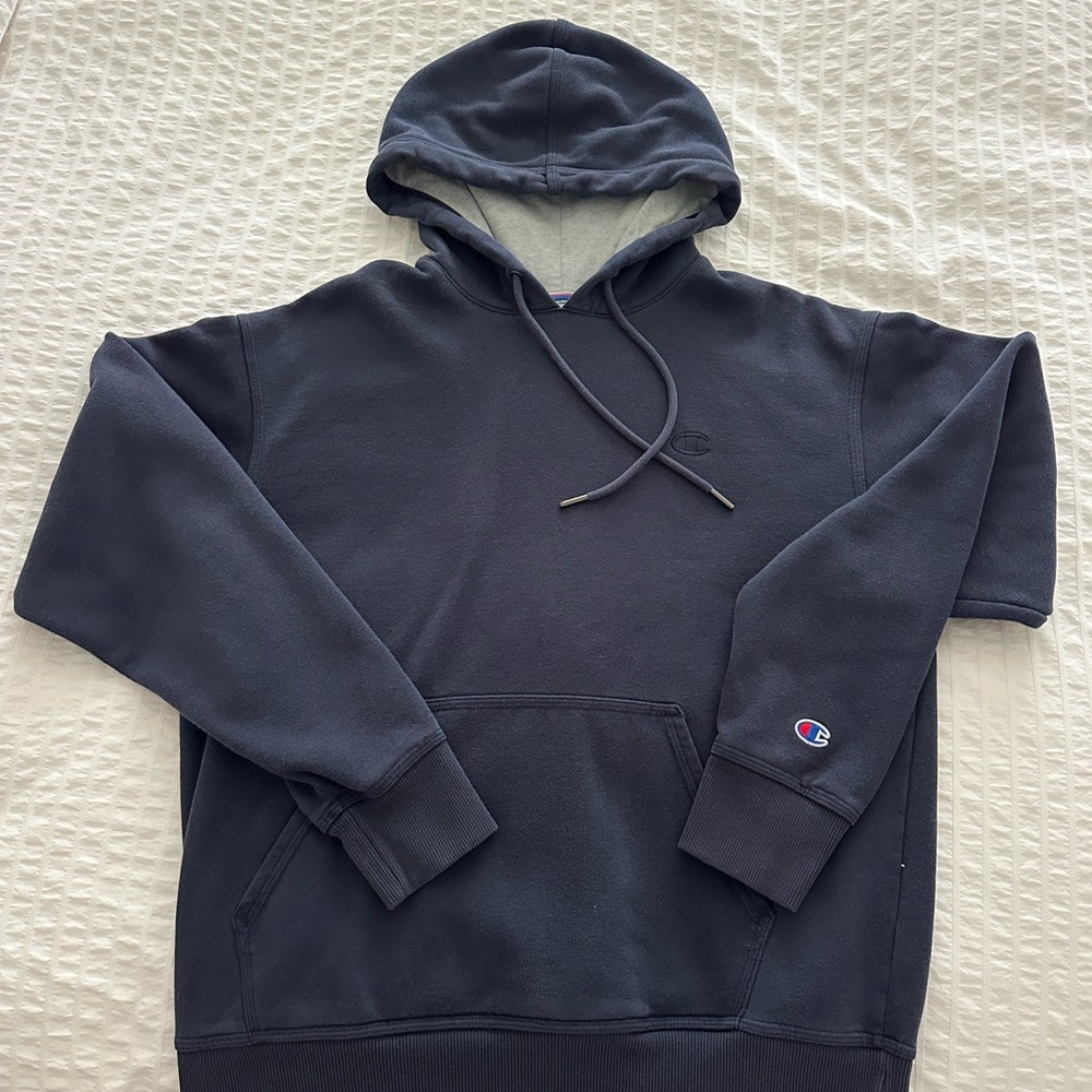 Champion Men's Dark Blue Hoodie
